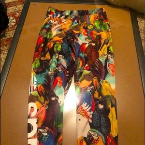 Fun bird print adidas leggings